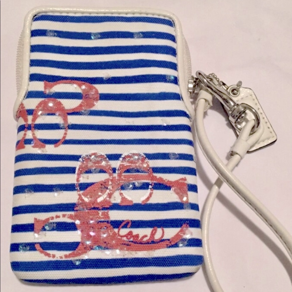 Coach nautical wristlet. Only used a few times.